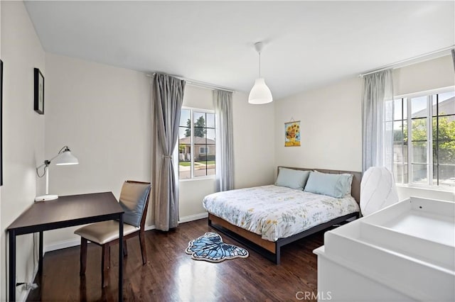 1425 Violeta Dr, Alhambra, CA 91801 - bedroom with multiple windows and dark wood-style floors