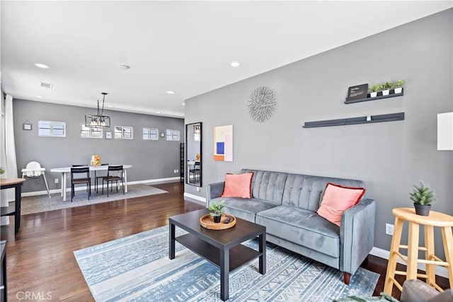 1425 Violeta Dr, Alhambra, CA 91801 - living area featuring wood finished floors and recessed lighting