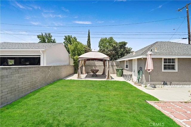 1425 Violeta Dr, Alhambra, CA 91801 - view of yard featuring a gazebo and a patio