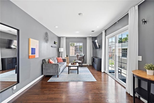 1425 Violeta Dr, Alhambra, CA 91801 - living area featuring wood finished floors and recessed lighting