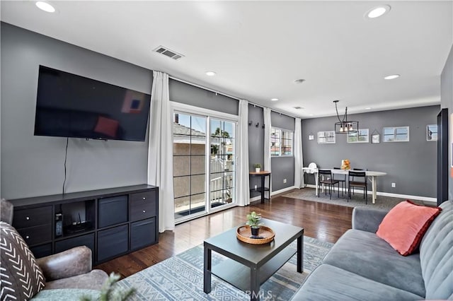1425 Violeta Dr, Alhambra, CA 91801 - living area featuring recessed lighting and wood finished floors