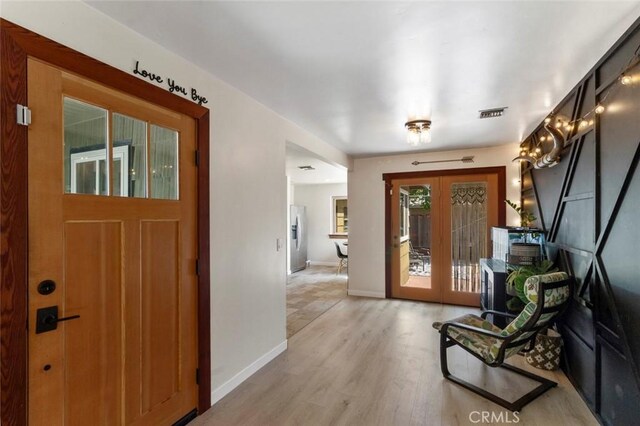 8 Barton Pkwy, Oakdale, CA 95361 - entryway with light wood-type flooring and french doors