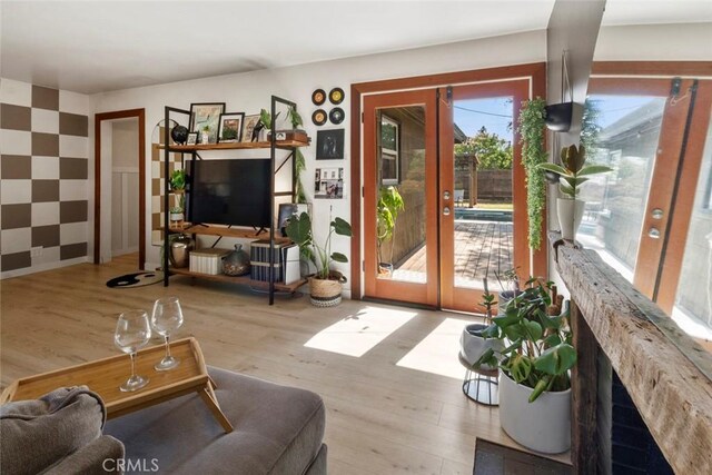 8 Barton Pkwy, Oakdale, CA 95361 - living room featuring wood finished floors and french doors