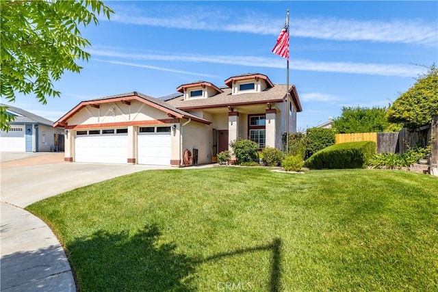 1678 Bella Vista Ct, Paso Robles, CA 93446 - view of front of house with stucco siding, concrete driveway, an attached garage, solar panels, and roof with shingles