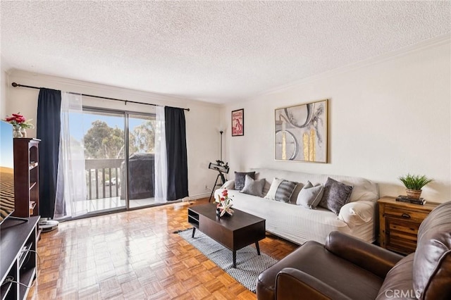 1610 Neil Armstrong St Unit 313, Montebello, CA 90640 - living room featuring a textured ceiling