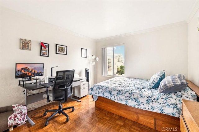 1610 Neil Armstrong St Unit 313, Montebello, CA 90640 - bedroom with ornamental molding and a desk