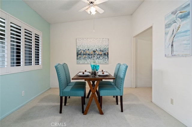 1670 Interlachen Rd Unit 43J, Seal Beach, CA 90740 - dining room featuring carpet and ceiling fan