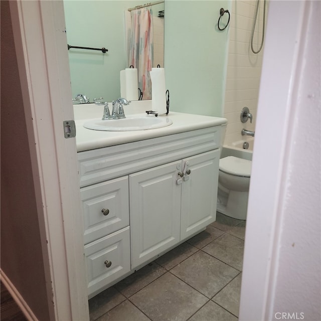 4979 Graphite Creek Rd, Jurupa Valley, CA 91752 - bathroom with tile patterned flooring, vanity, and shower / bath combo