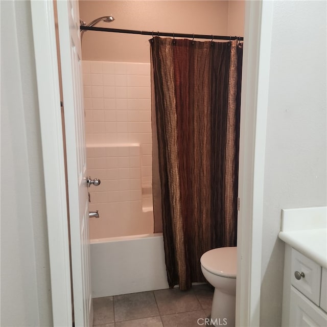 4979 Graphite Creek Rd, Jurupa Valley, CA 91752 - bathroom featuring vanity, tile patterned floors, and shower / bathtub combination with curtain