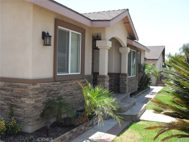 1604 S Meeker Ave, West Covina, CA 91790 - property entrance with stone siding and stucco siding