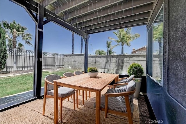 609 Raphael Dr, Corona, CA 92882 - sunroom / solarium featuring outdoor dining space