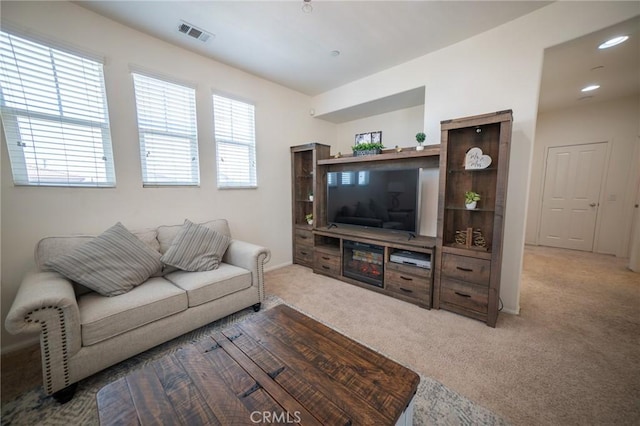 15930 Chorus Ln, Fontana, CA 92336 - carpeted living area with recessed lighting