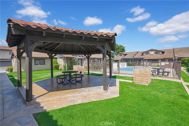 4072 Rosemead Blvd Unit 7, Pico Rivera, CA 90660 - view of property's community with a gazebo, a swimming pool, and a patio