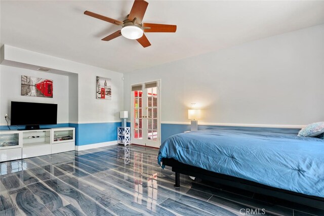 10225 Donna Ave, Northridge, CA 91324 - bedroom featuring wood finished floors and a ceiling fan
