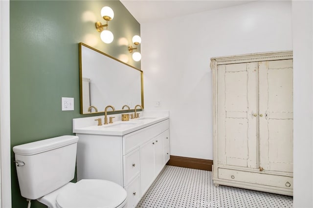 3141 Locust St, Riverside, CA 92501 - full bath with double vanity and tile patterned floors