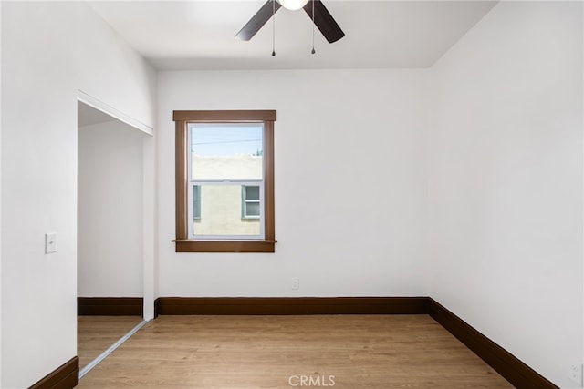 3141 Locust St, Riverside, CA 92501 - unfurnished bedroom featuring light wood-style floors, a closet, and a ceiling fan