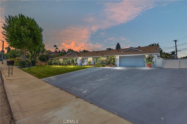 5169 Telefair Way, Riverside, CA 92506 - ranch-style home featuring a garage, driveway, and a gate