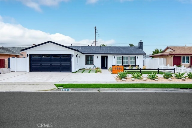 11861 Amethyst St, Garden Grove, CA 92845 - single story home featuring an attached garage, concrete driveway, and a chimney