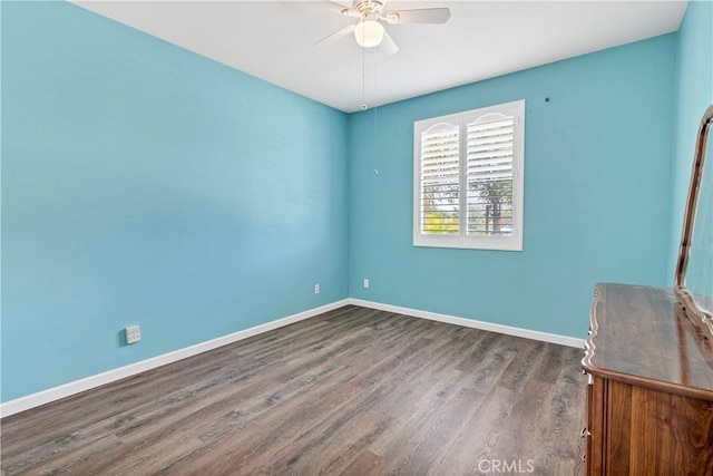 26865 Shelter Cove Ct, Menifee, CA 92585 - spare room with ceiling fan and wood finished floors