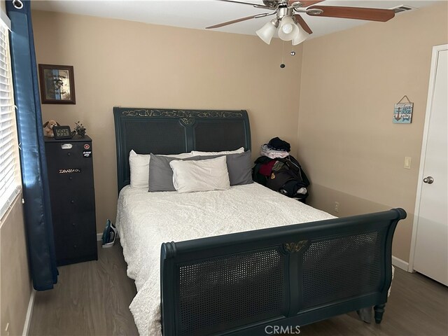 826 Railroad St, Corona, CA 92882 - bedroom featuring wood finished floors and ceiling fan