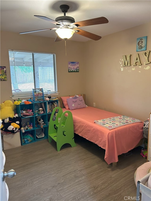 826 Railroad St, Corona, CA 92882 - bedroom featuring wood finished floors and a ceiling fan