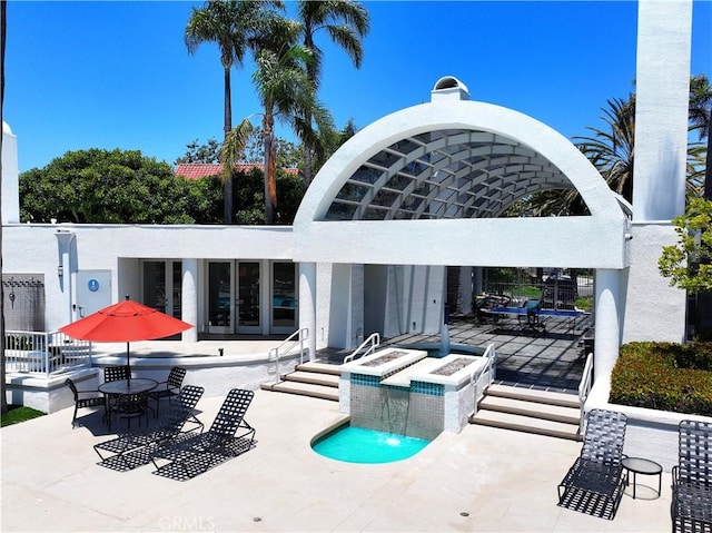 54 Los Cabos, Dana Point, CA 92629 - view of swimming pool featuring a patio and french doors