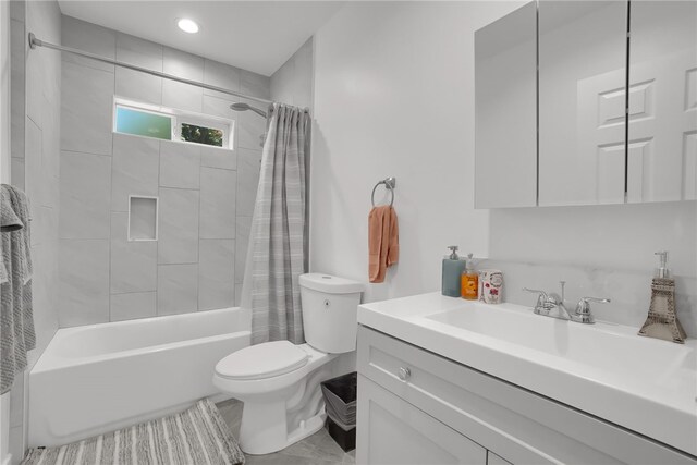 3032 Cogswell Rd, El Monte, CA 91732 - bathroom with vanity and shower / bath combination with curtain