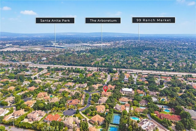 1109 Englemann Ct, Arcadia, CA 91006 - aerial view of property's location