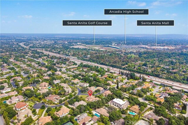 1109 Englemann Ct, Arcadia, CA 91006 - aerial overview of property's location