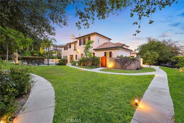 1109 Englemann Ct, Arcadia, CA 91006 - view of front of house featuring stucco siding and a chimney