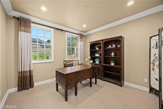 1109 Englemann Ct, Arcadia, CA 91006 - home office with crown molding and recessed lighting