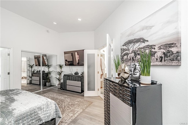 13800 Glenoaks Blvd, Sylmar, CA 91342 - bedroom with wood finished floors and recessed lighting