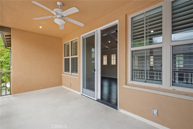 72 Peony, Irvine, CA 92618 - view of patio with ceiling fan