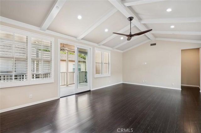 72 Peony, Irvine, CA 92618 - unfurnished living room with a ceiling fan, hardwood / wood-style flooring, and recessed lighting