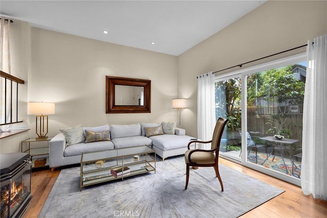 504 Harkness Ln Unit 1, Redondo Beach, CA 90278 - living room featuring wood-type flooring and recessed lighting