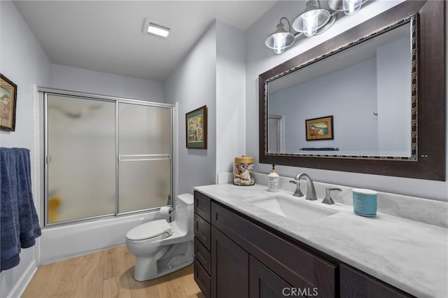 504 Harkness Ln Unit 1, Redondo Beach, CA 90278 - full bathroom with wood finished floors, vanity, and combined bath / shower with glass door