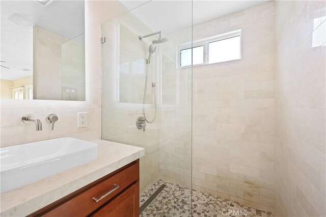 5706 E Bryce Ave, Orange, CA 92867 - full bath with vanity and a walk in shower