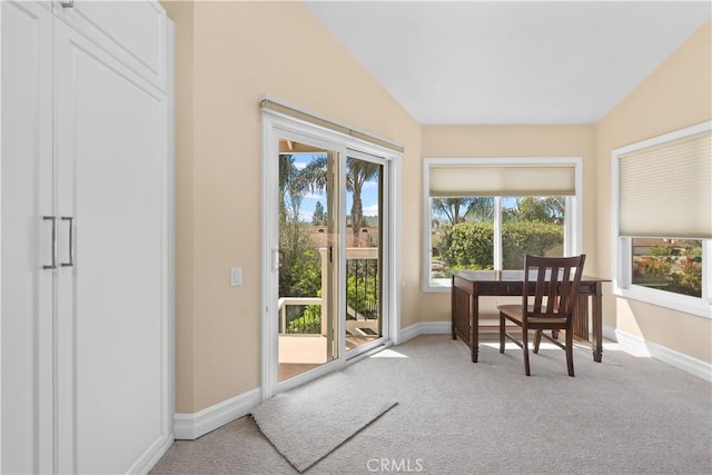 5706 E Bryce Ave, Orange, CA 92867 - sunroom / solarium featuring vaulted ceiling