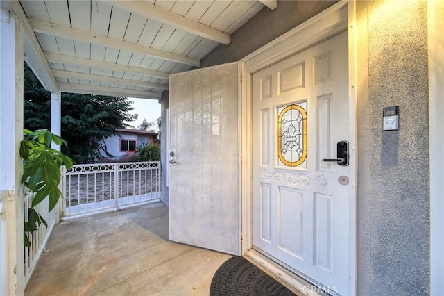 12077 Conference St, El Monte, CA 91732 - entrance to property featuring stucco siding and a porch