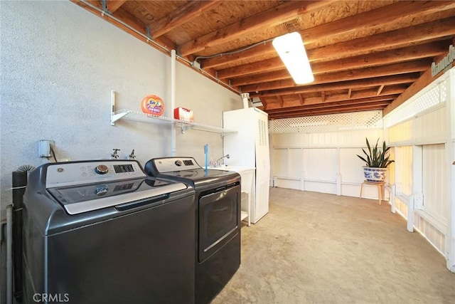 12077 Conference St, El Monte, CA 91732 - laundry area featuring washer and clothes dryer