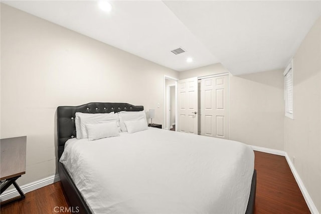12077 Conference St, El Monte, CA 91732 - bedroom with dark wood-style floors and recessed lighting
