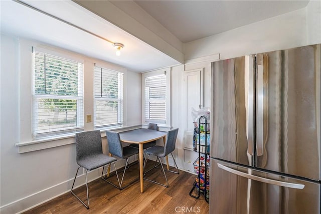 201 S Spruce St, Montebello, CA 90640 - dining area featuring wood finished floors and baseboards