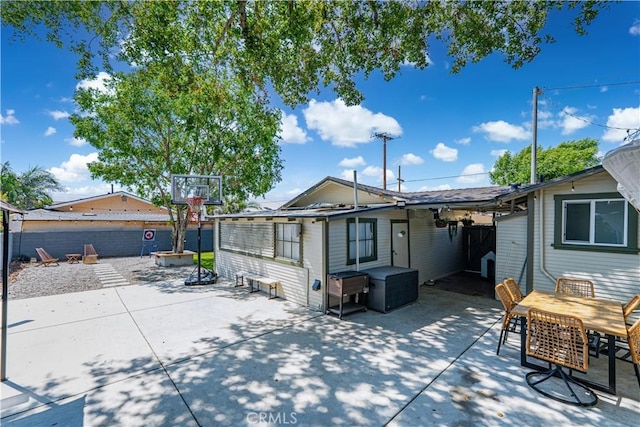 201 S Spruce St, Montebello, CA 90640 - back of house with a fenced backyard and a patio