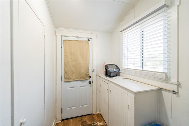 201 S Spruce St, Montebello, CA 90640 - laundry room featuring dark wood-style flooring