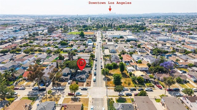 201 S Spruce St, Montebello, CA 90640 - aerial view of property's location with nearby suburban area