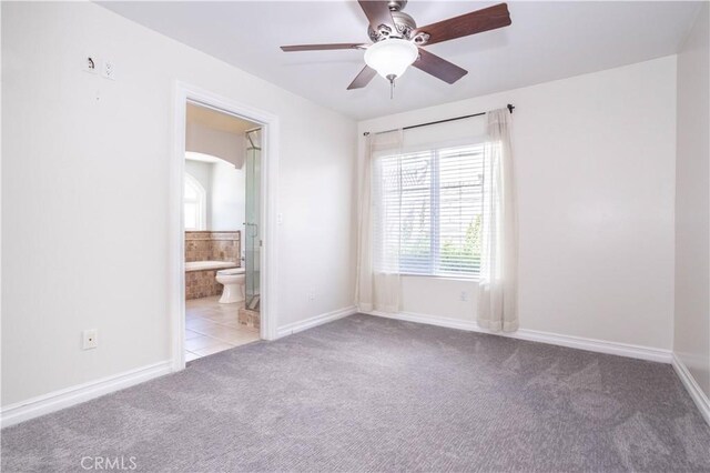 24302 Vista Ridge Dr, Valencia, CA 91355 - spare room featuring plenty of natural light, carpet, and ceiling fan