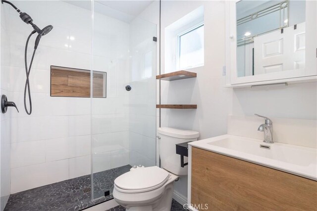 24302 Vista Ridge Dr, Valencia, CA 91355 - bathroom with a tile shower and vanity