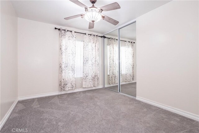 24302 Vista Ridge Dr, Valencia, CA 91355 - unfurnished bedroom with carpet flooring, a closet, and a ceiling fan