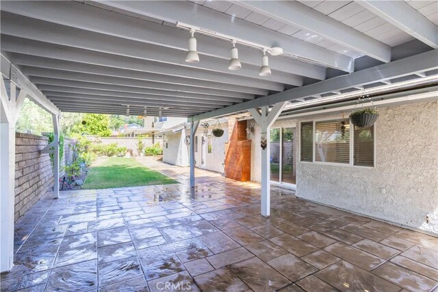 24302 Vista Ridge Dr, Valencia, CA 91355 - fenced backyard featuring a patio