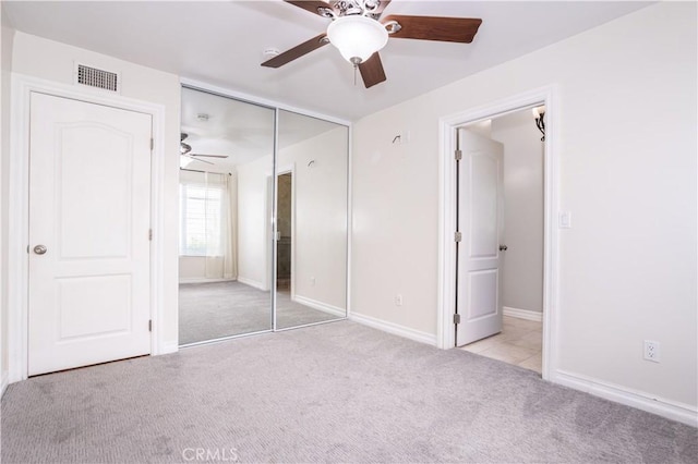 24302 Vista Ridge Dr, Valencia, CA 91355 - unfurnished bedroom with carpet flooring, a closet, and ceiling fan
